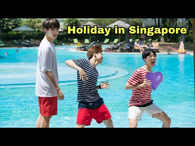 BTS Play water game in singapore  // Hindi dubbing