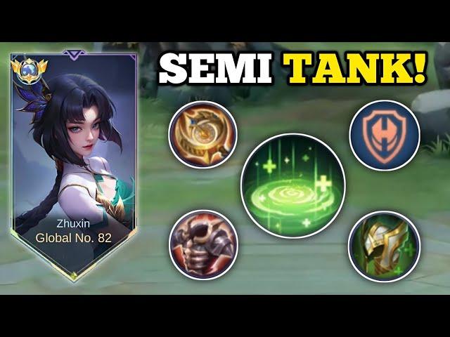 ZHUXIN SEMI TANK IS 100% BROKEN!‼️ (must try!) | GLOBAL ZHUXIN BEST BUILD -MLBB