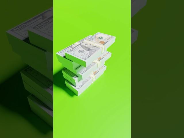 Here's A Stack Of $100,000 by $100's. #shorts #blender