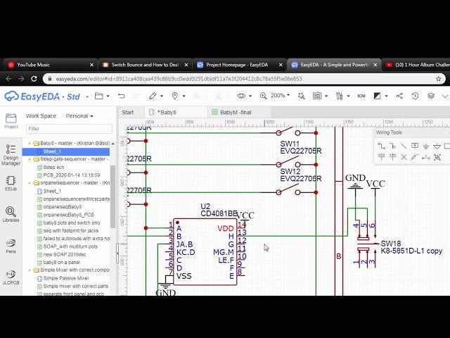 Baby8 Sequencer part 3 Adding controls (start/stop/step/hold) - DIY Modular in a Week 10.3