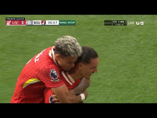 DARWIN NUNEZ GOAL - LIVERPOOL VS BOURNEMOUTH