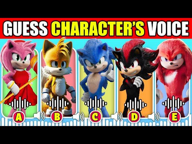  Guess The Sonic The Hedgehog 3 Characters By Their Voice! | Sonic 3 Movie | Shadow, Amy Rose