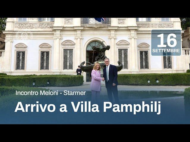 Incontro Meloni - Starmer, l'arrivo a Villa Doria Pamphilj del Primo Ministro del Regno Unito