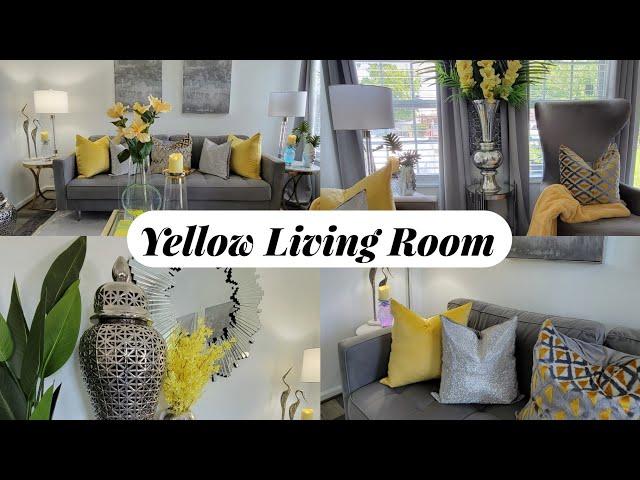 Trending Summer Decor/ Yellow Living Room Interior Design Trends and Ideas / Tropical Decor