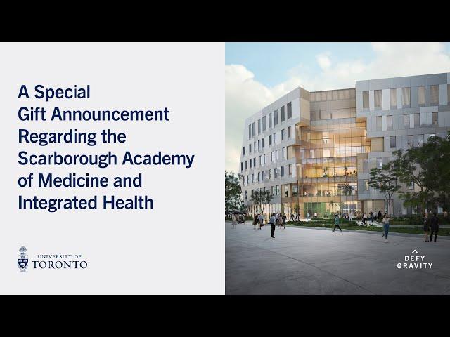 U of T announces new Myron and Berna Garron Health Sciences Complex