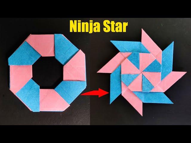 Paper Ninja Star | How to make a Paper Transforming Ninja Star | How to make a paper Ninja Star