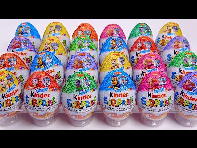 PAW PATROL Kinder Surprise 18 Minutes Satisfying with Unboxing Eggs:Chase,Skye,Marshall,Rubble,Rocky