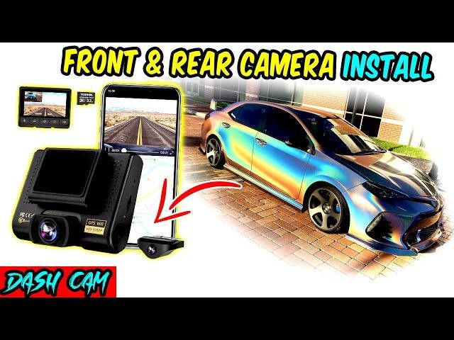 How to Install Front & Rear View Camera DASH CAM AQP Review