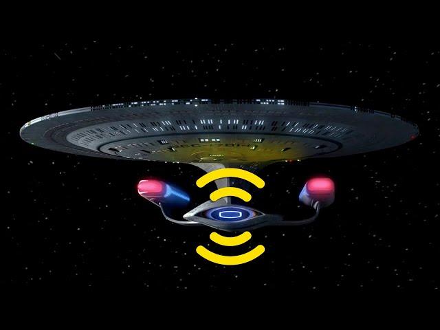 Star Trek TNG Theme but the theme is coming from the Enterprise-D