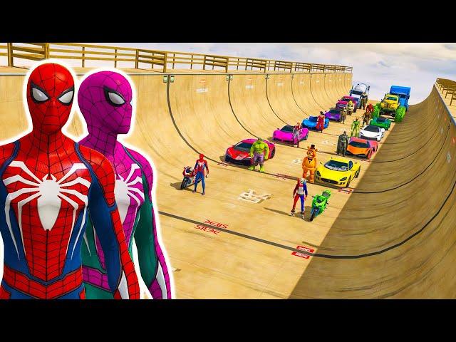 GTA V SPIDERMAN 2, THE AMAZING DIGITAL CIRCUS, POPPY PLAYTIME 3 Join in Epic New Stunt Racing Game