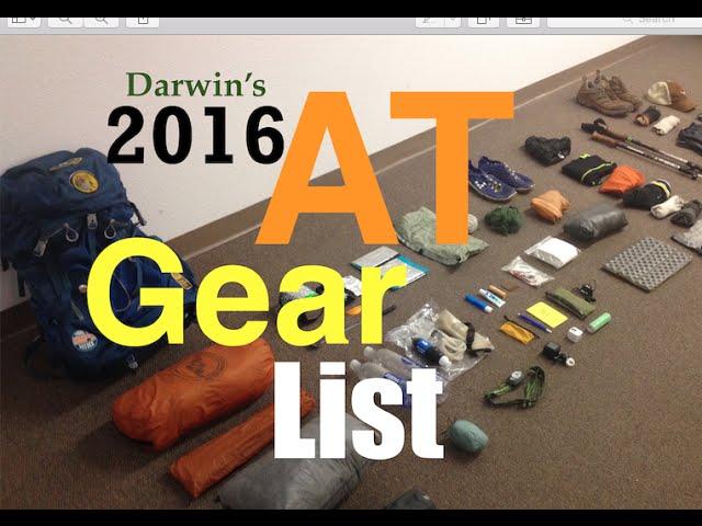 2016 AT Thru Hike Gear List