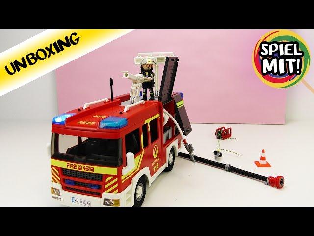 PLAYMOBIL Riesiges LÖSCHFAHRZEUG 5363 mit Licht und Sound! Einsatz bei der Feuerwehr! Demo