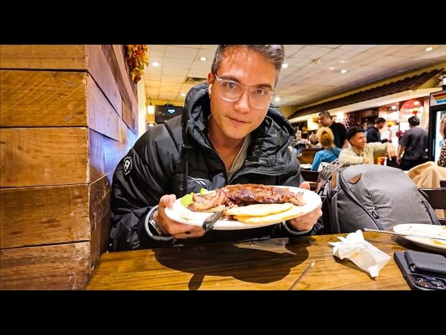 Probando comida de El Salvador en Nueva York!