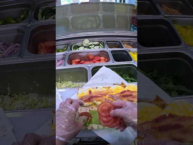 Subway Sandwiches POV Breakfast Wrap Bacon & Eggs, With a Footlong Cookie