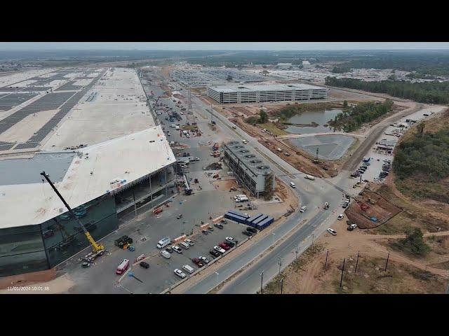 Tesla Gigafactory Texas | 11-1-24 | @tesla railyard fly-around + #GigaTexas 360 fly-around