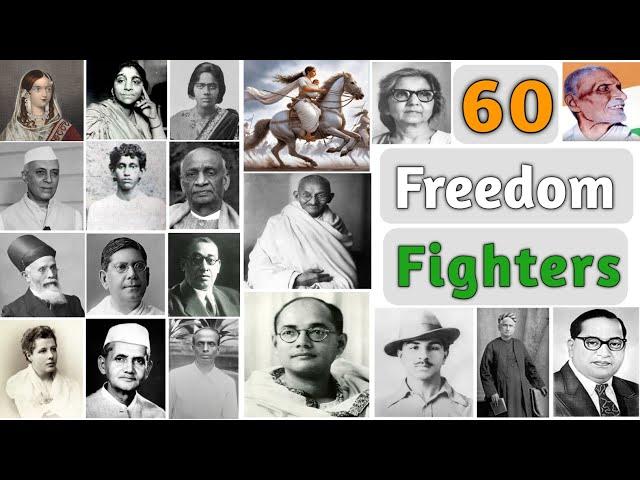 Freedom Fighters of India ll 60 Indian Freedom Fighters Name In English With Pictures