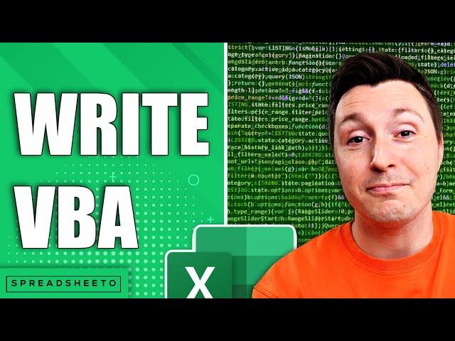 How to write VBA code in Excel [beginner tutorial]