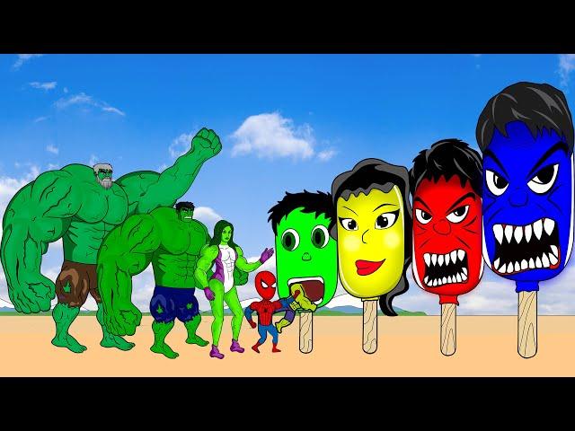 The Evolution of ICE CREAM vs TEAM HULK : Evolution Mystery - SUPER HOT MOVIES