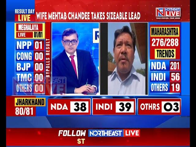 Meghalaya CM's Wife Mehtab Chandee Takes Sizeable Lead. Conrad K Sangma Speaks To Northeast Live