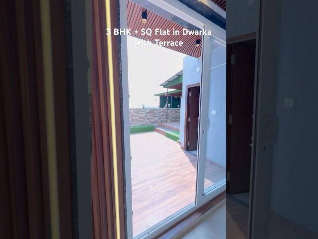 3 BHK + SQ Flat in Dwarka with Terrace #shortvideo