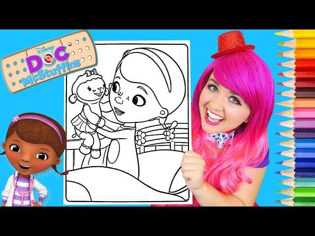 Coloring Doc McStuffins & Lambie Coloring Book Page Prismacolor Colored Pencil | KiMMi THE CLOWN