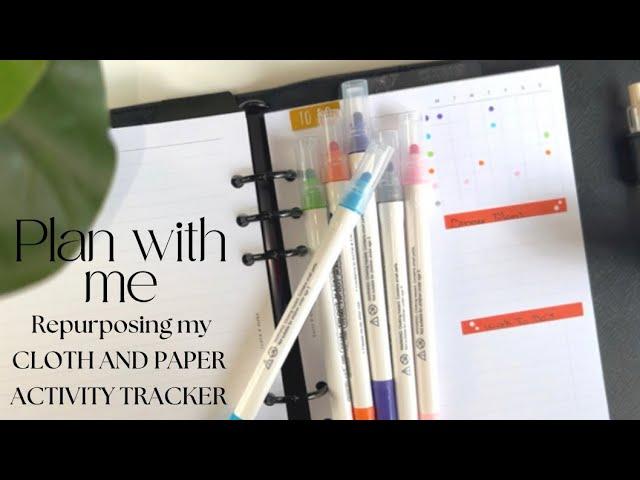 Plan with me in my Activity Tracker | Cloth and Paper Stationary Subscription Box Inserts