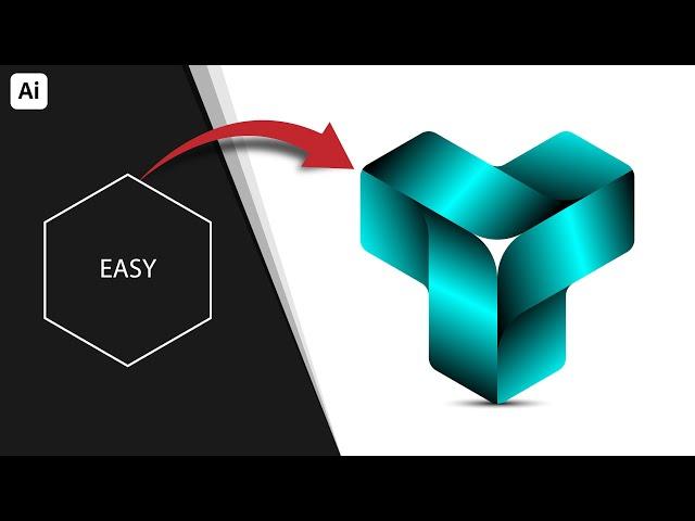 Design A 3D Modern Logo in Adobe Illustrator Tutorial For Beginner's