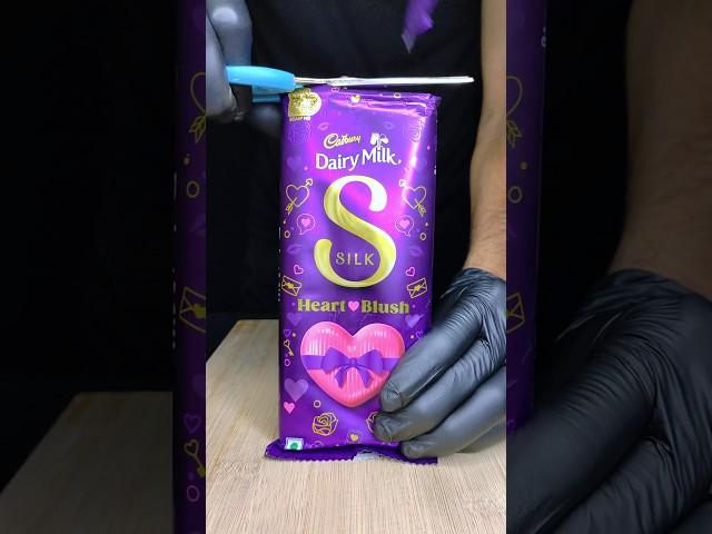 Valentine's Day Special Dairy Milk Silk Heart Blush Milkshake ASMR #shorts