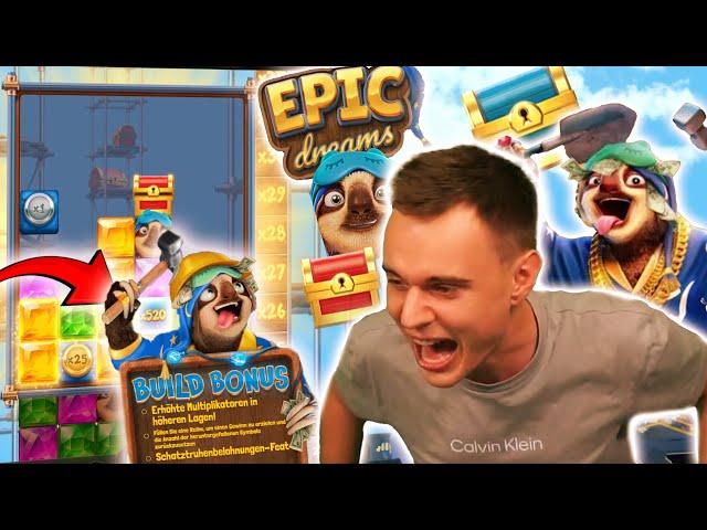 Eskalation auf 50€ Einsatz bei Epic Dreams!?  | Casino Slot Stream Highlights