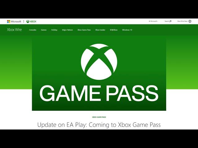 EA Play joins Xbox Game Pass for PC...