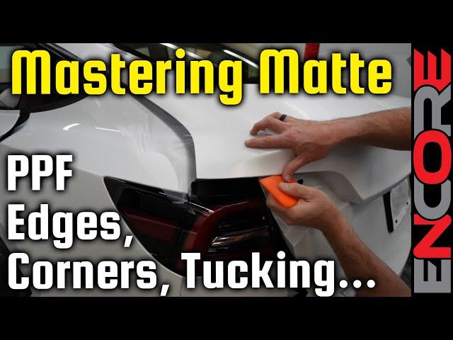 Matte PPF - How to Tuck, Wrap, Trim, Corners & Edges on a Tesla Paint Protection Film.  Finish