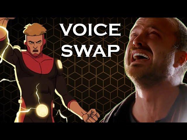 Powerplex and Jesse Pinkman Voice Swap #invincible #breakingbad #primevideo #aaronpaul
