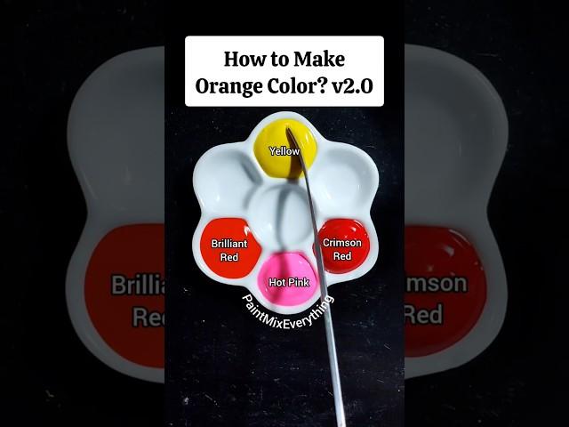 How to Make Orange Color?  Satisfying Paint Mixing #shorts #colormixing #acrylicpaint #asmr