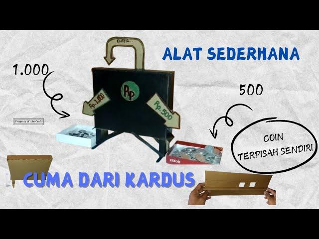 IDE KREATIF DARI KARDUS ‼️ Membuat alat pemisah koin dari kardus