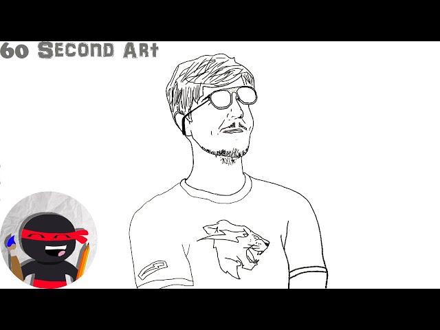 How To Draw Mr Beast | Youtubers