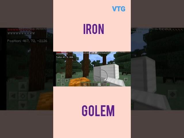 How to prepare IRON GOLAM  in mine craft by #Vedanth Telugu Gamer#