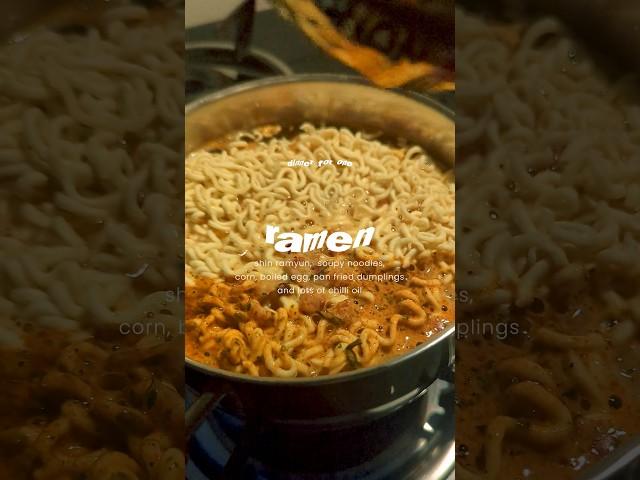 Dinner for one #ramen #shinramyun #noplot #cinematic #cooking #noodlesrecipe