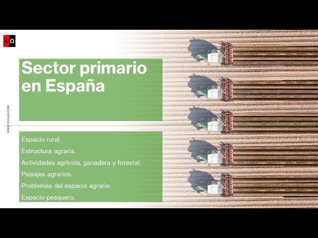 Sector primario en España: Espacio rural. Agricultura, ganadería, silvicultura y pesca