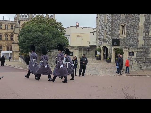 Guards marching at Windsor Castle