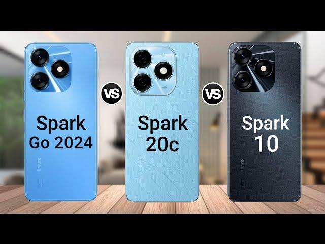 Tecno Spark Go 2024 Vs Tecno Spark 20c Vs Tecno Spark 10