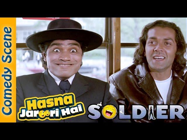 Johnny Lever Best Comedy Scene - Hasna Zaroori Hai - Soldier - Indian Comedy