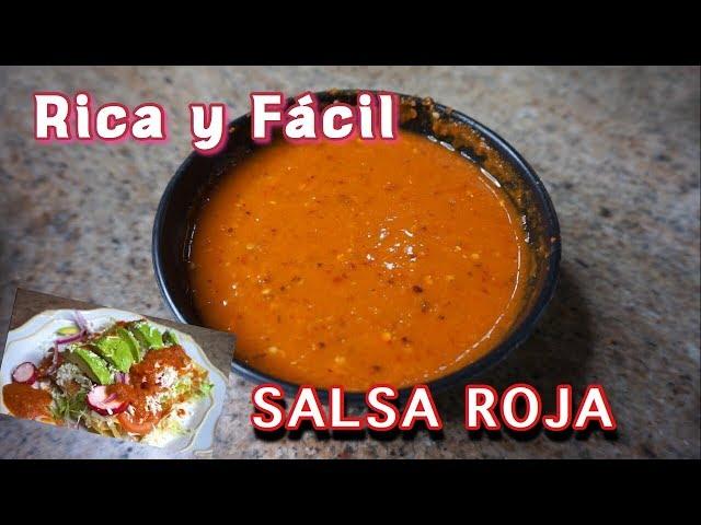 SALSA ROJA FACIL Y RAPIDA PARA TACOS DORADOS