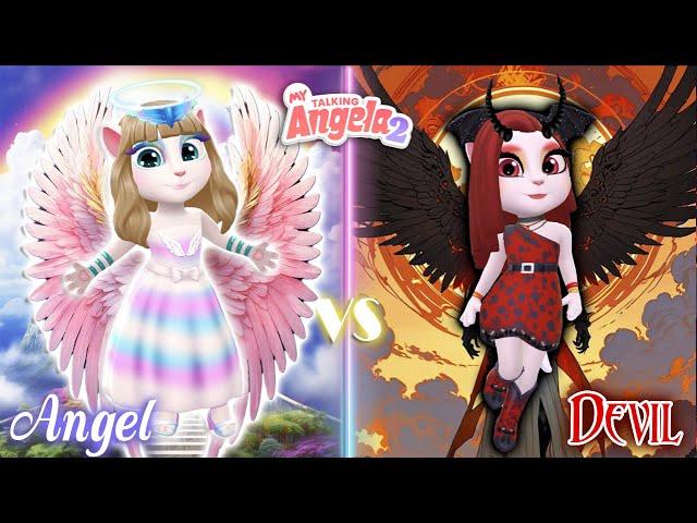 My Talking Angela 2 | ANGEL ANGELA vS DEVIL ANGELA | new update | cosplay