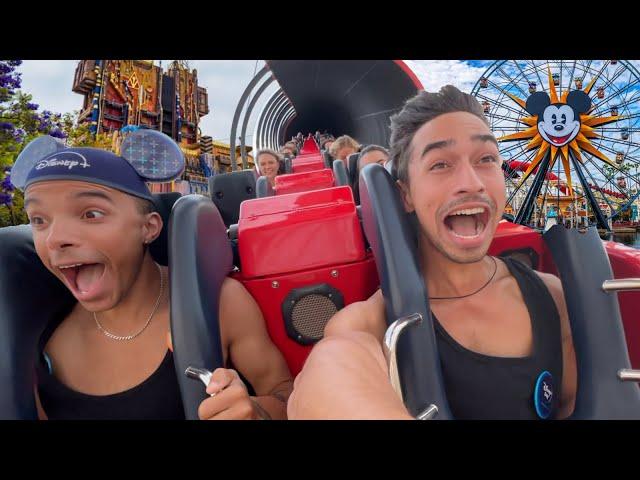 RIDING EVERY RIDE AT DISNEY'S CALIFORNIA ADVENTURE! (HE GOT SICK)