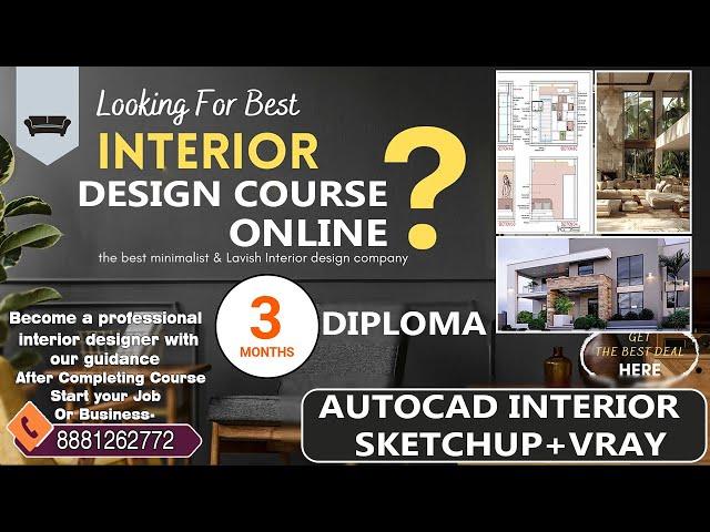 3 MONTHS AUTOCAD INTERIOR PROFESSIONAL COURSE-  LIKE A INETRIOR DESIGNER LEARN AND START CARRIER -