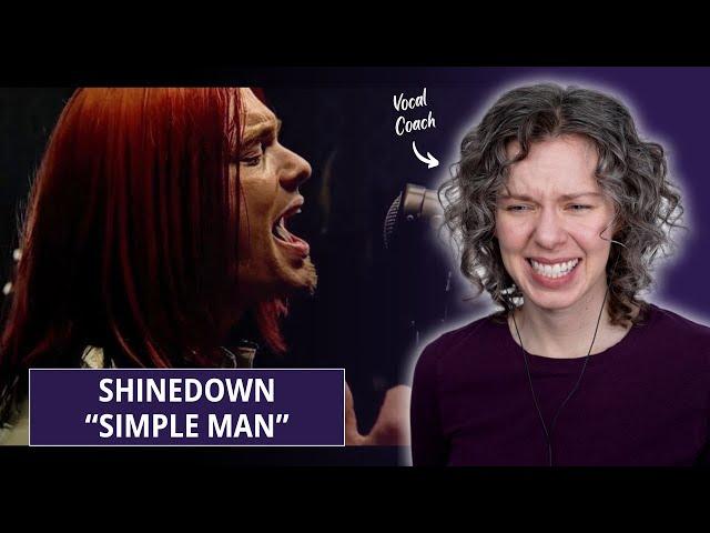 Shinedown Reaction - Vocal Coach hears Brent Smith for the first time singing "Simple Man"