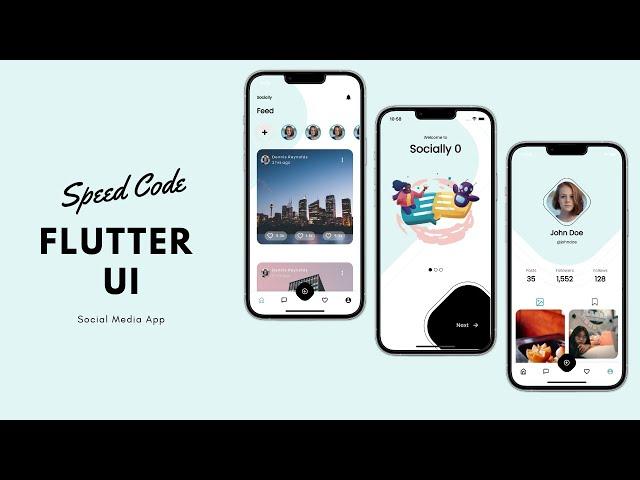 Social Media App - Flutter UI - Speed Code