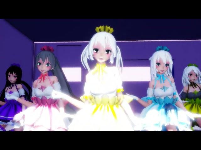(MMD  - Vocaloid)NAYEON - POP (FULL)Tda Crystal dresses{Motion DL}