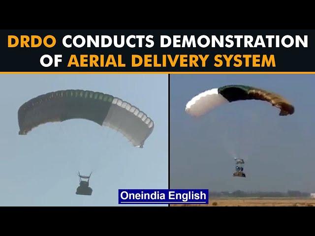 DRDO conducts demonstration of an Aerial Delivery system of 500 kg capacity, Watch |Oneindia News