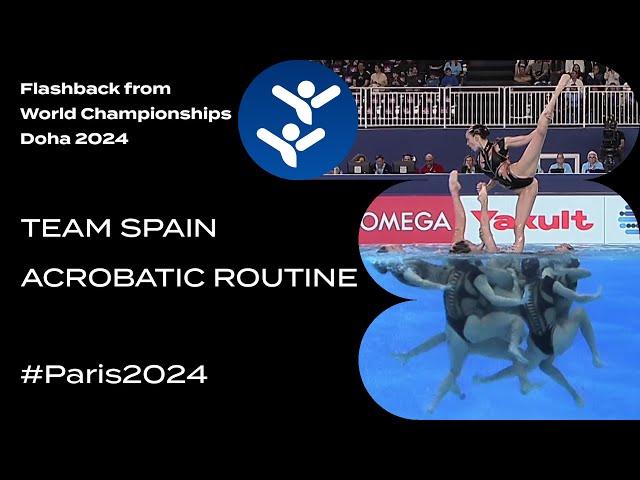 Paris 2024 Olympic Bronze Medalist Team Spain Routine from World Championships